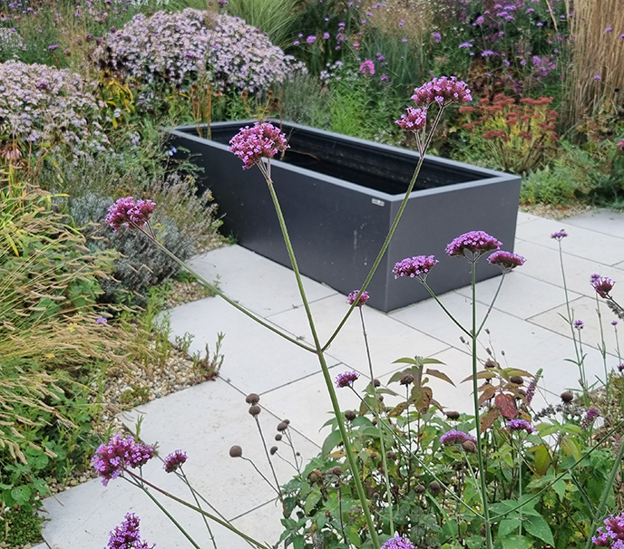 Hausgarten im modernen Design und trotzdem sehr naturnah